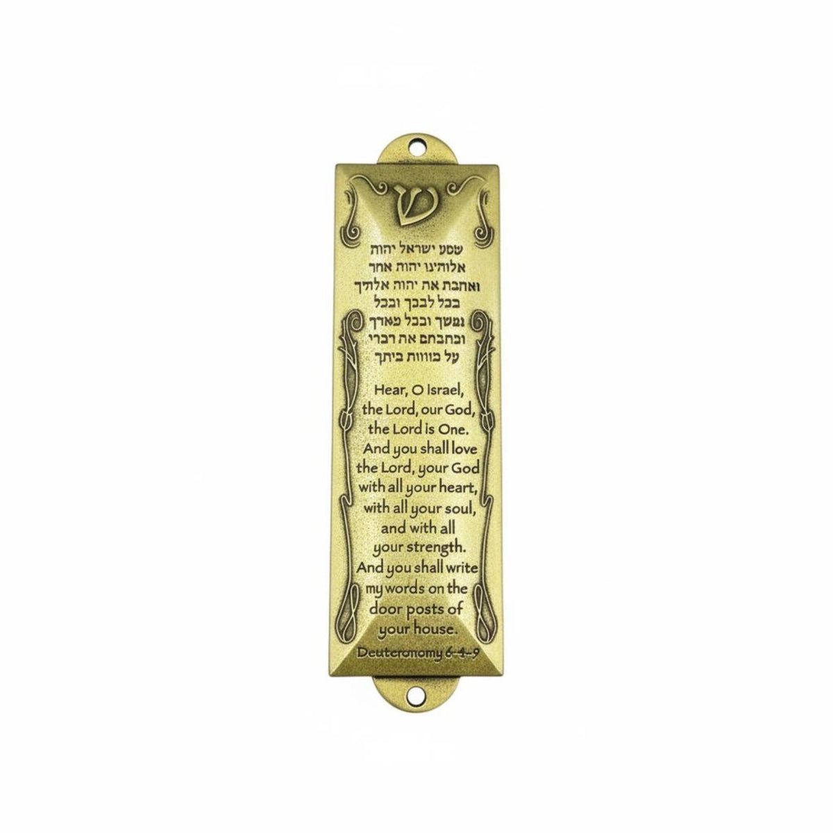 Mezuzah Case with Scroll Spiritual Gift Shema Israel Doorpost Sign for Office