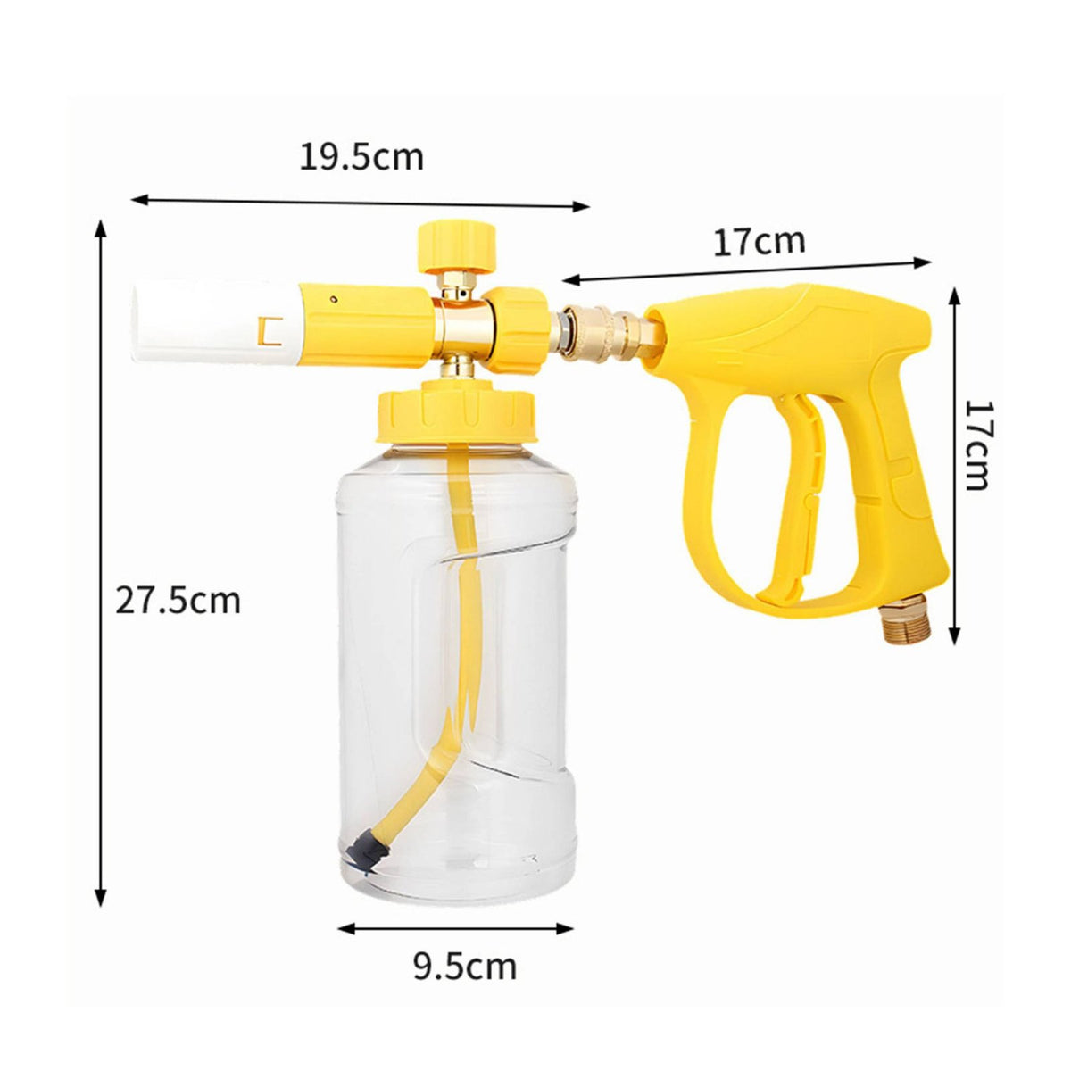 High Pressure Foam Cannon Wide Mouth Bottle Pressure Washer Foam Cannon