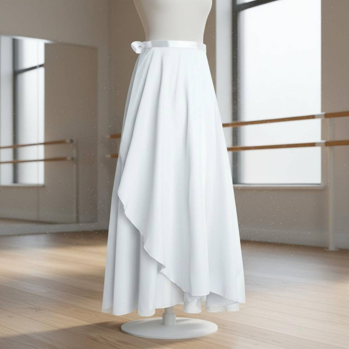 Long Sheer Ballet Skirt Elegant for Rehearsal, Women