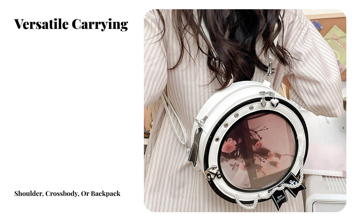 Adjustable Straps Convertible Pin Display Backpack Versatile Design Pin Display Purse for Conventions, Casual Outings