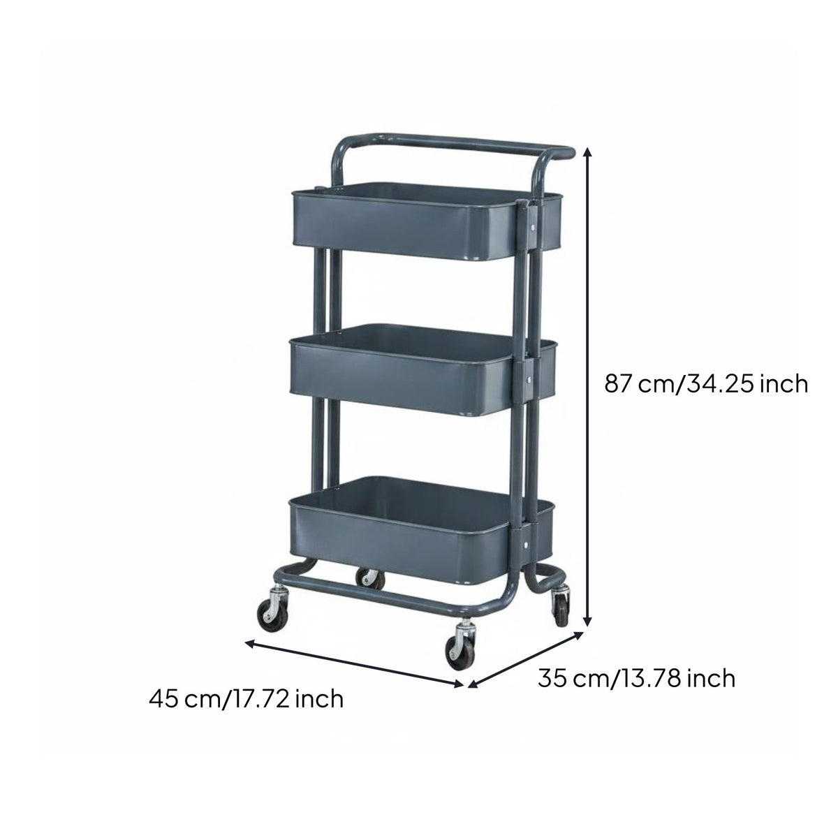 Hairdressing Tool Cart Movable Mobile Storage Rack Large Capacity for Kitchen