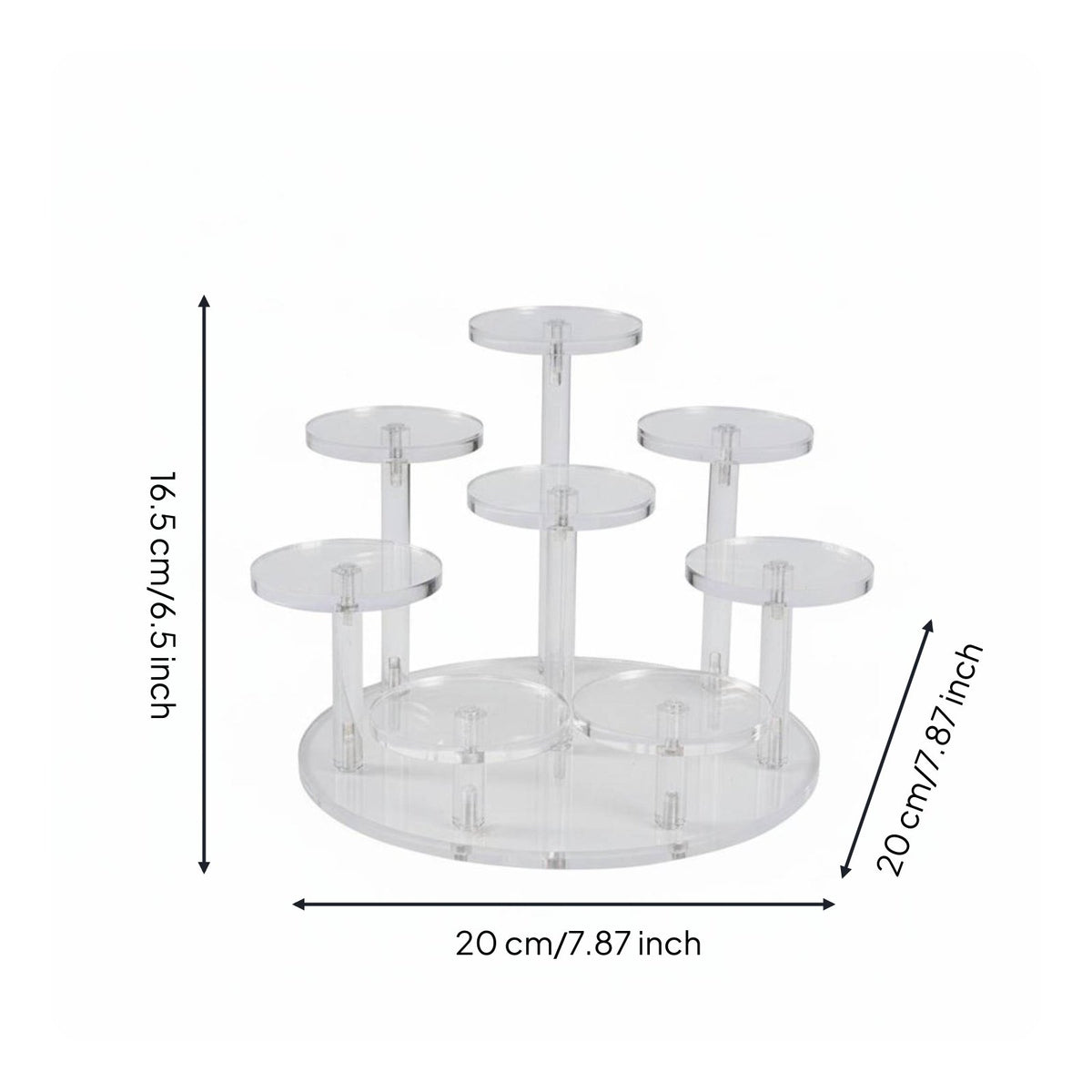 Multi-Tier Display Stand Space Saving Acrylic Display Riser Long-Lasting