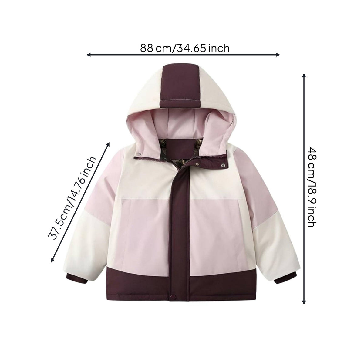 Multi-Use Children's Down Jacket, Winter Outdoor, Thick Windproof Ski Coat