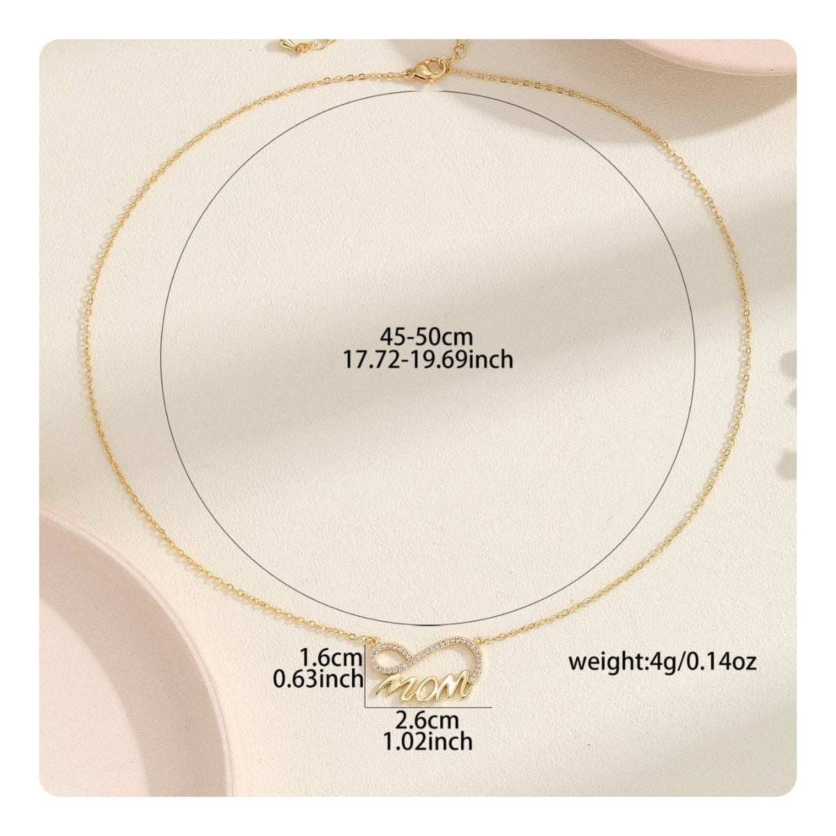 Zircon Mom Necklace Mother's Day Gift Fashion Jewelry Cubic Zirconia Accents