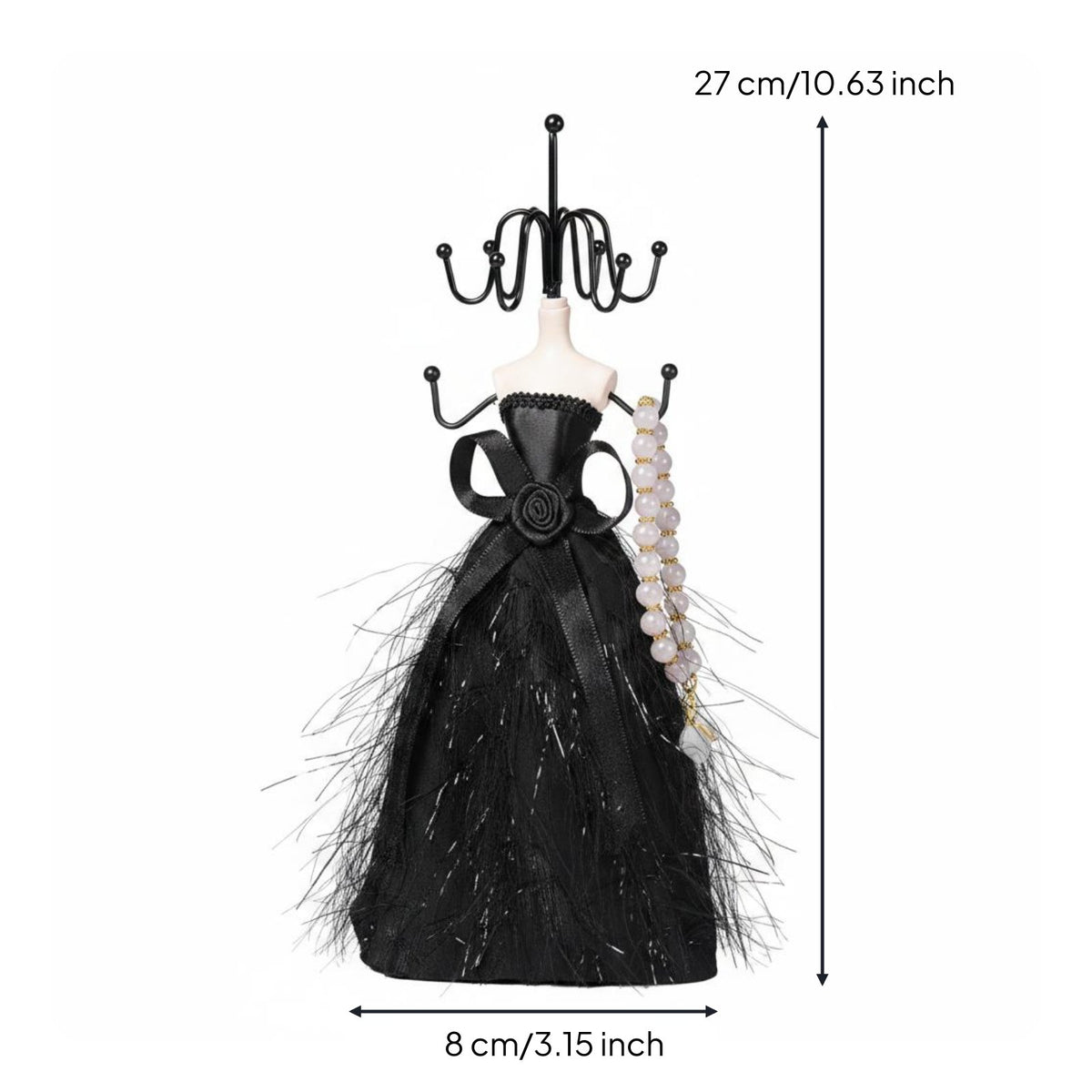 Dress Form Jewelry Stand Boutique Design Necklace Display Holder Space Saving