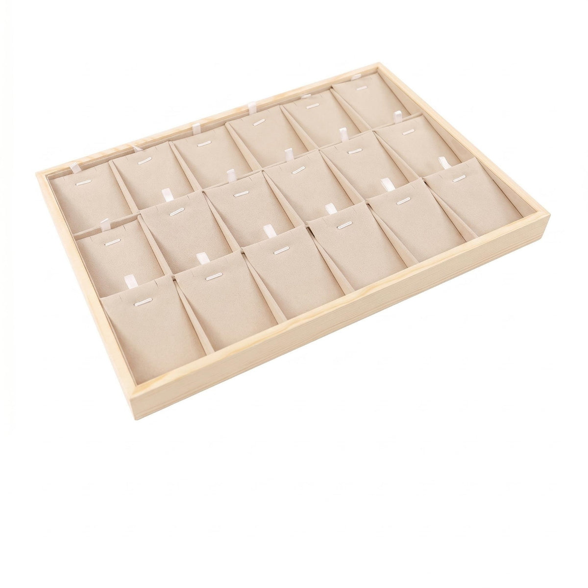 Wood Jewelry Tray Beige Home Storage Flat Silhouette