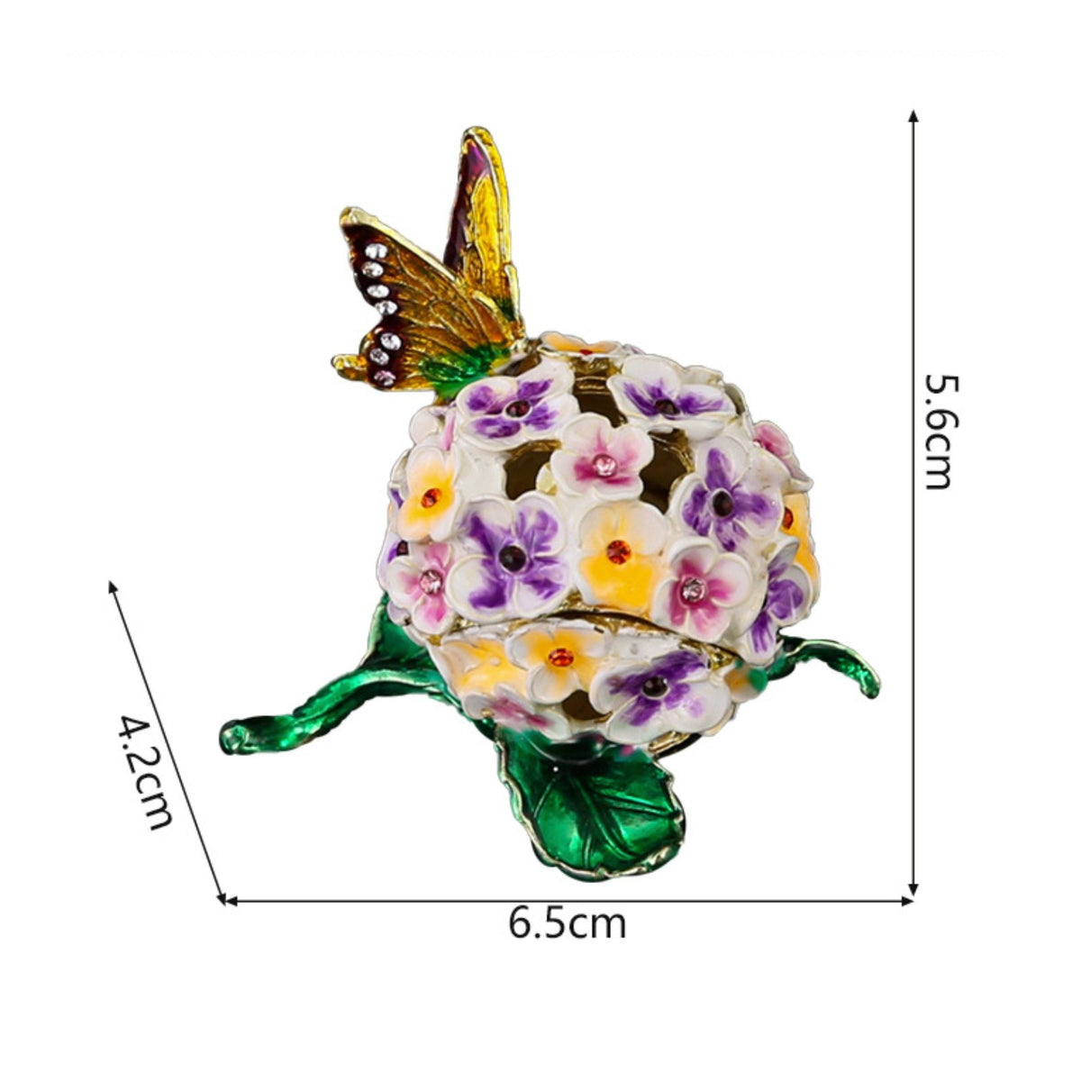 Butterfly Trinket Box Giftable Home Decor Secure Storage for Display