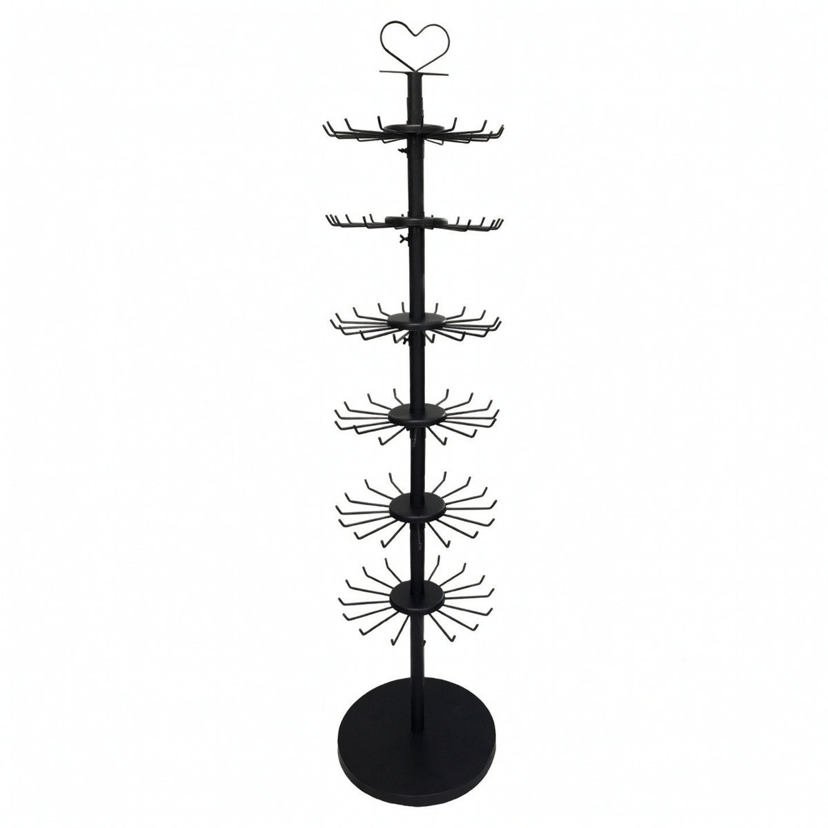 Rotating Display Rack with Hooks Floor-Standing for Retailers