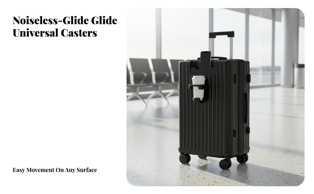 2 Pieces Long-Lasting Suitcase with Vanity Case Combination Lock Hardside Carry-on Telescopic Handle Luggage Lightweight for Travelers, Business Professionals, Students, Vacation, Airport, Weekend Getaway