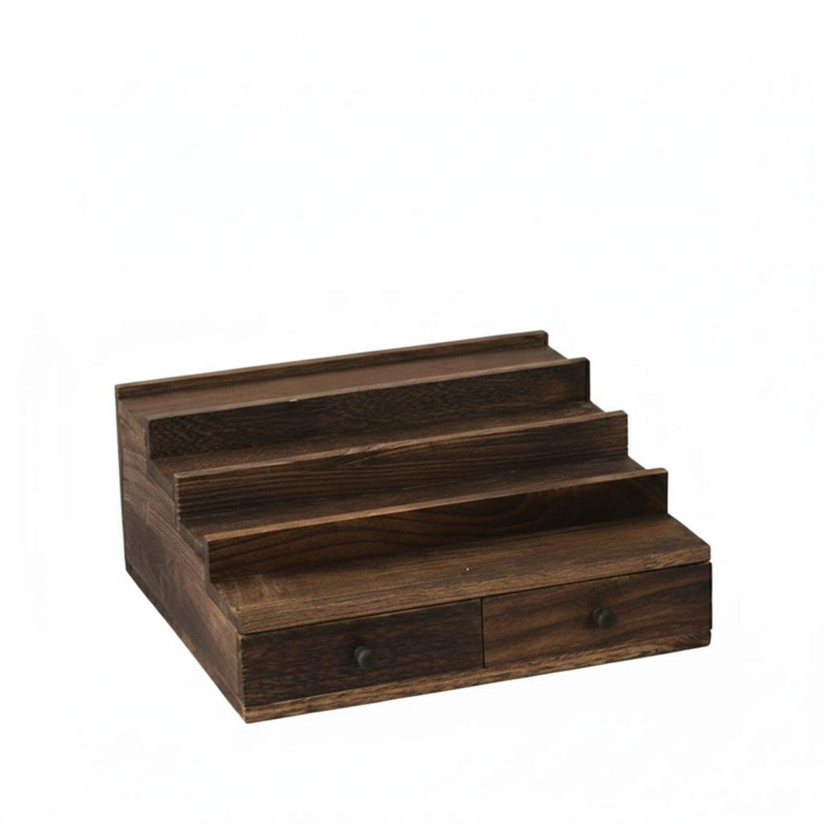 Stepped Display Riser with Drawers Sturdy Desktop Perfume Holder Large Capacity