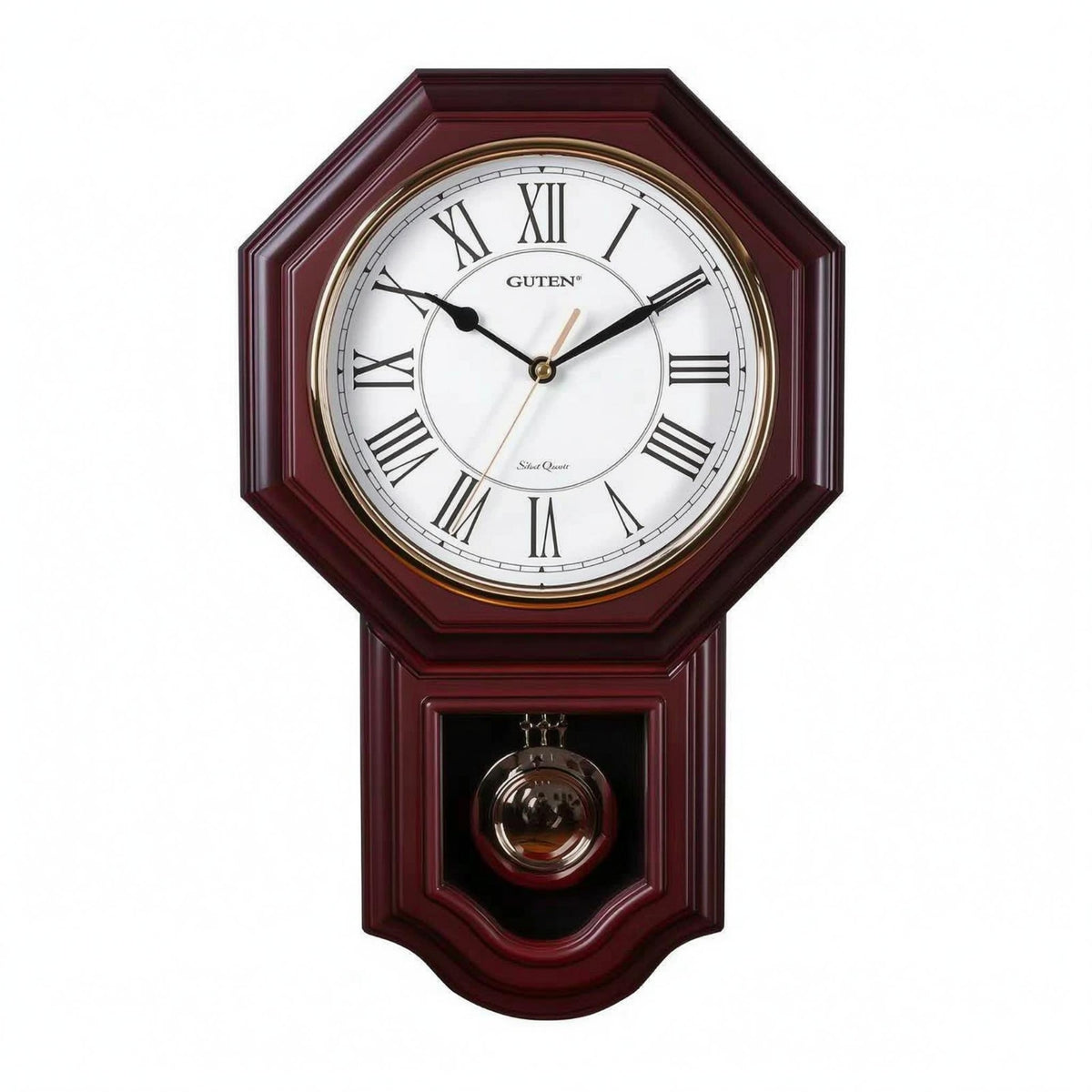 Chinese-Style Wall Timepiece Roman Numerals Home Decor Non-Ticking
