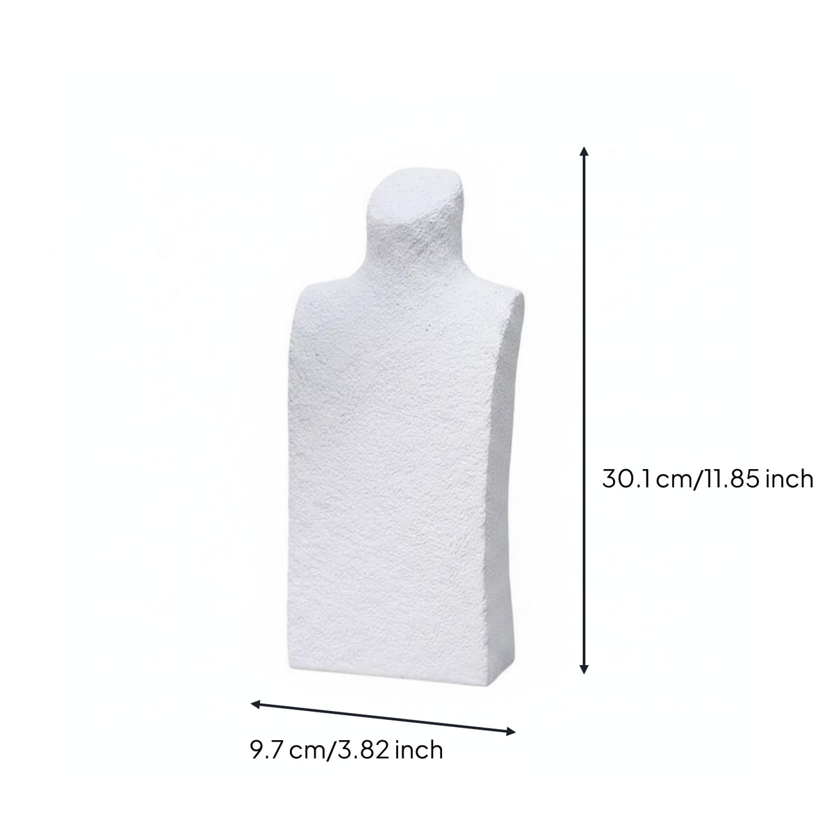H-Shaped Bust Stand White Jewelry Display Stand Decorative for Photo Shoots