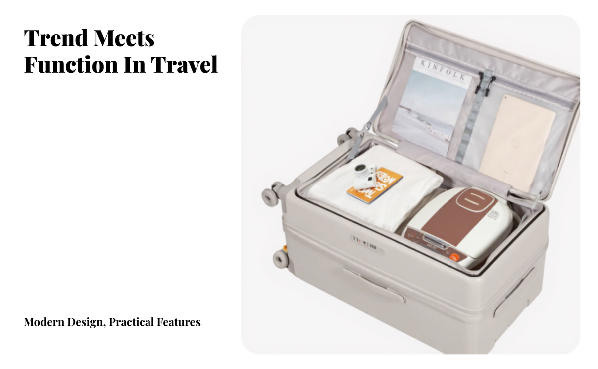 Expandable TSA-lock PC suitcase