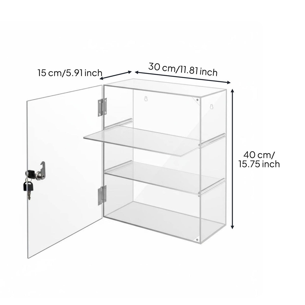 Locking Acrylic Display Case Lockable Clear Display Case High Clarity