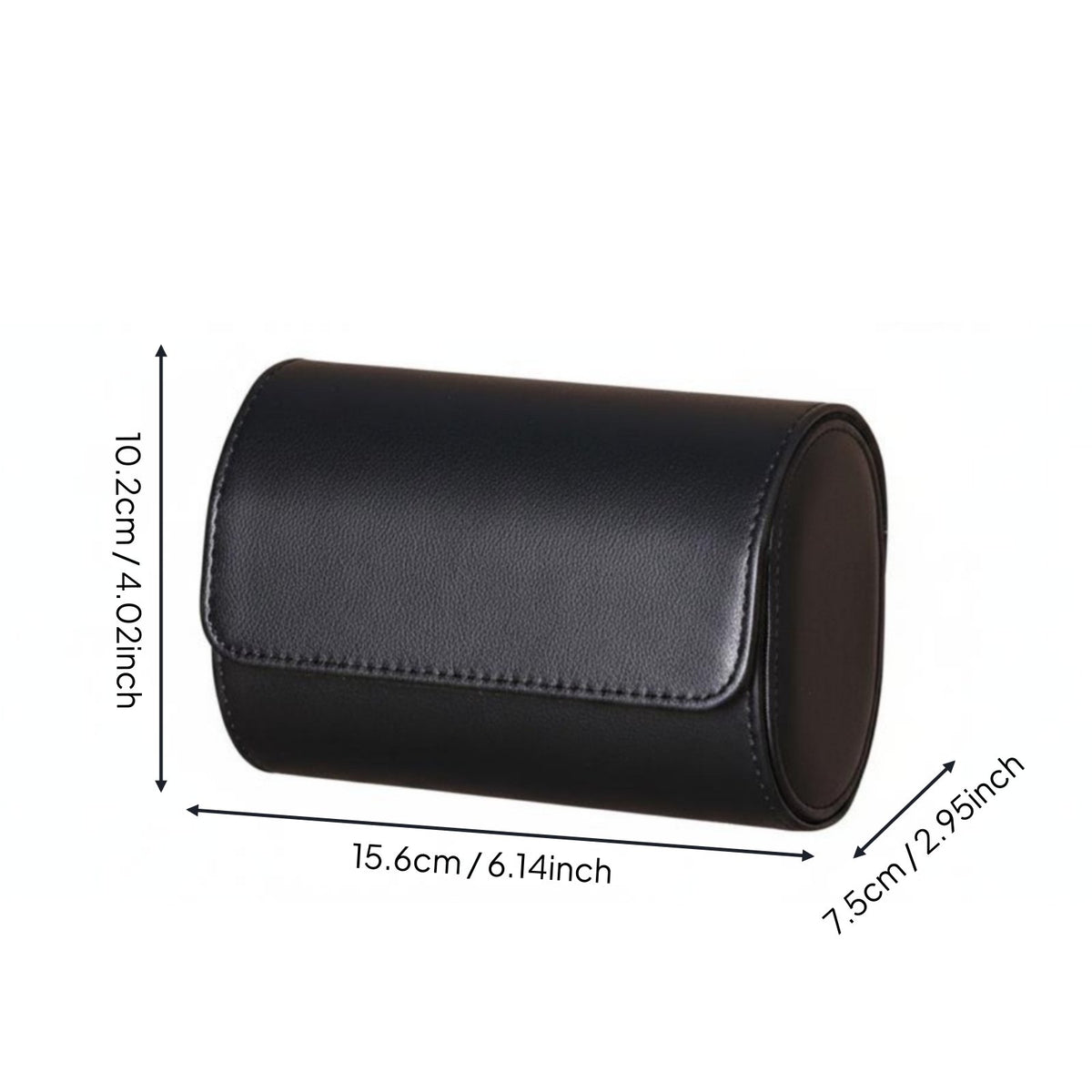 Leather Watch Travel Case Removable Pillows Travel Watch Roll Waterproof Accessory Storage for Commuters