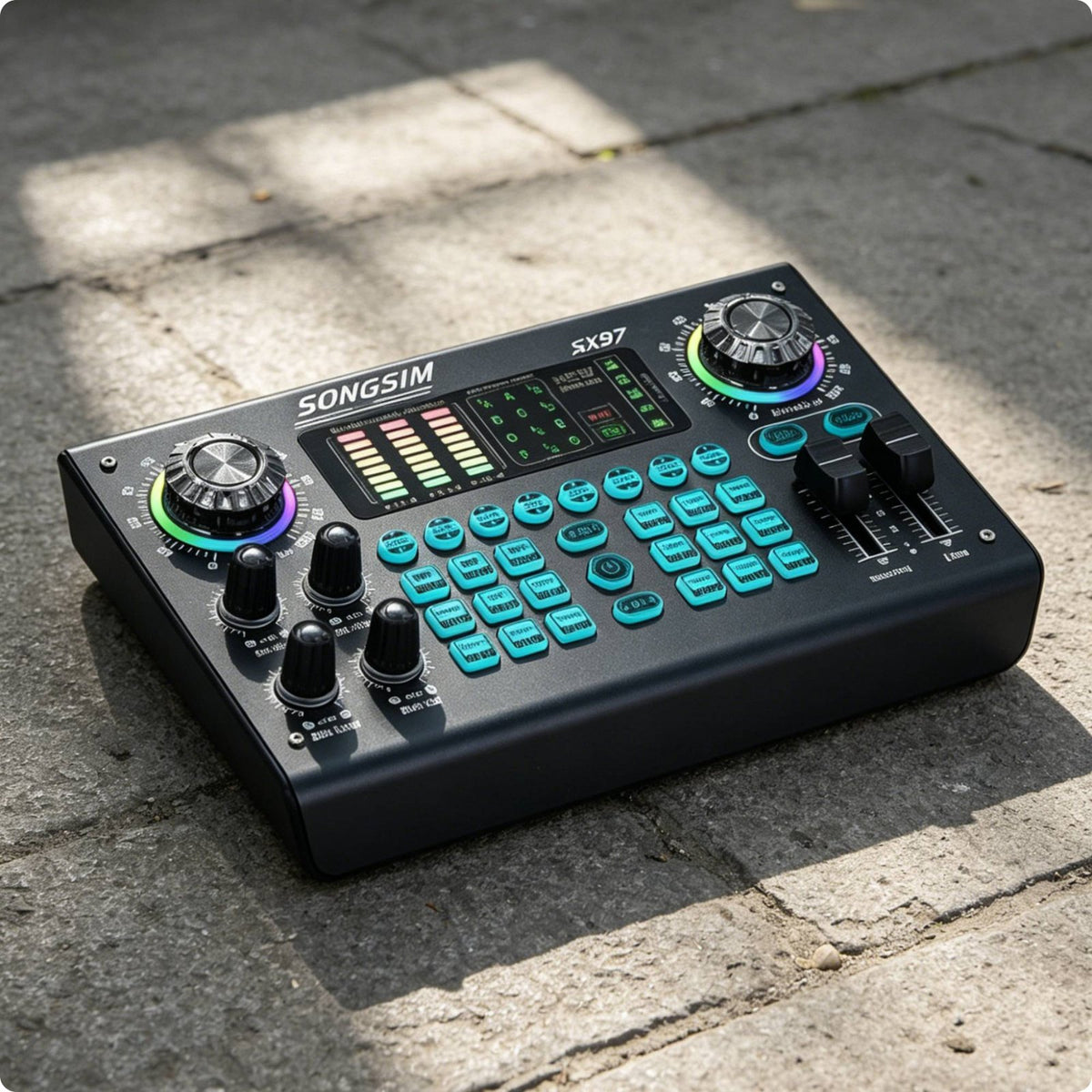 Live Sound Card Multi-Effect Control Live Stream Audio Mixer for Streamers