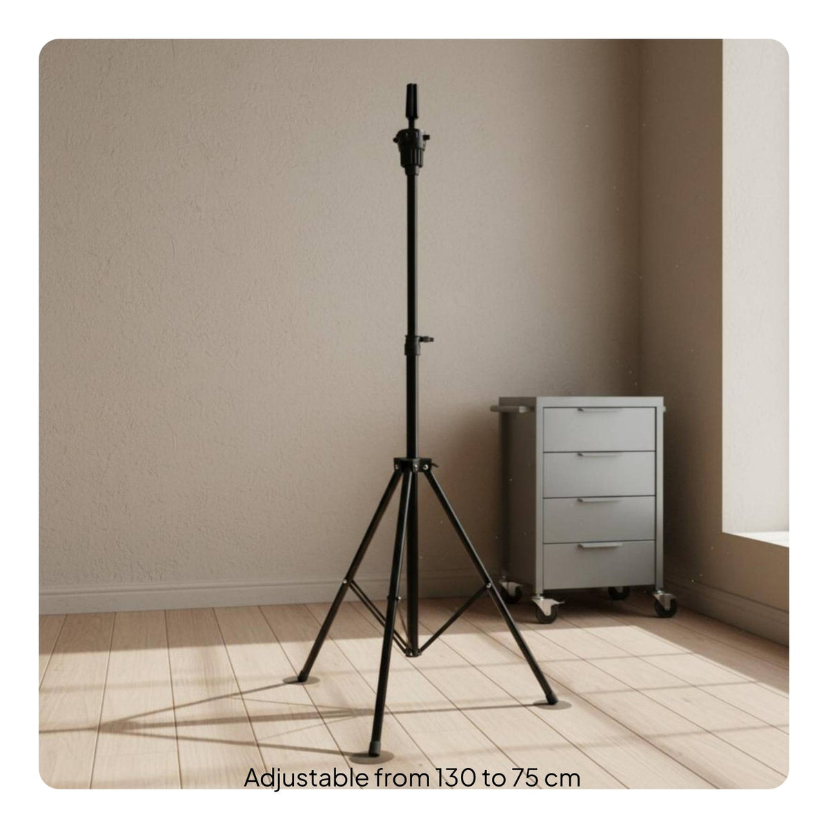 Hairdressing Practice Head Stand Construction Adjustable Hairpiece Head Tripod Foldable Design Cosmetology Mannequin Stand Beauty School