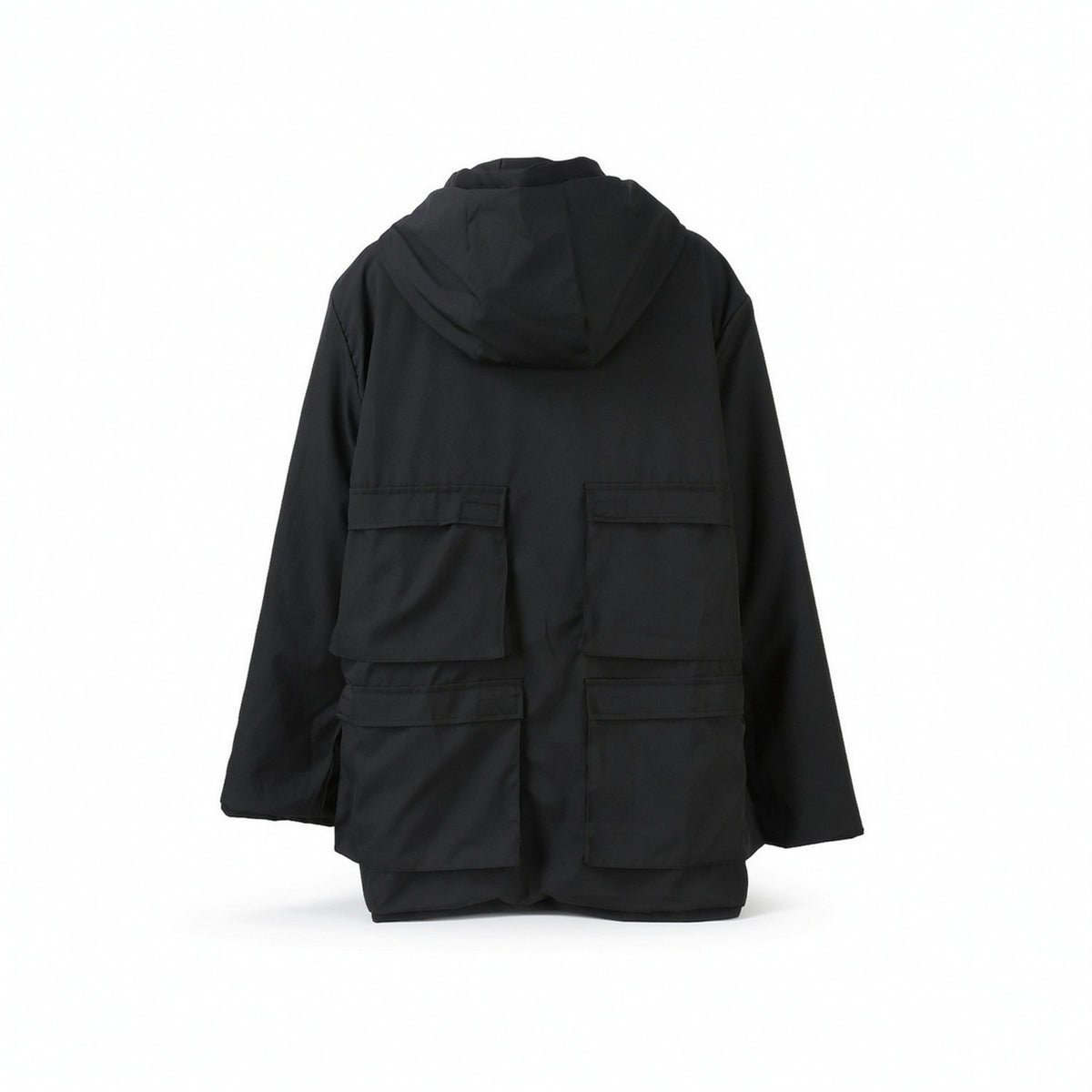 Hooded Jacket Matte Jacket with Pockets Oversized for Travel