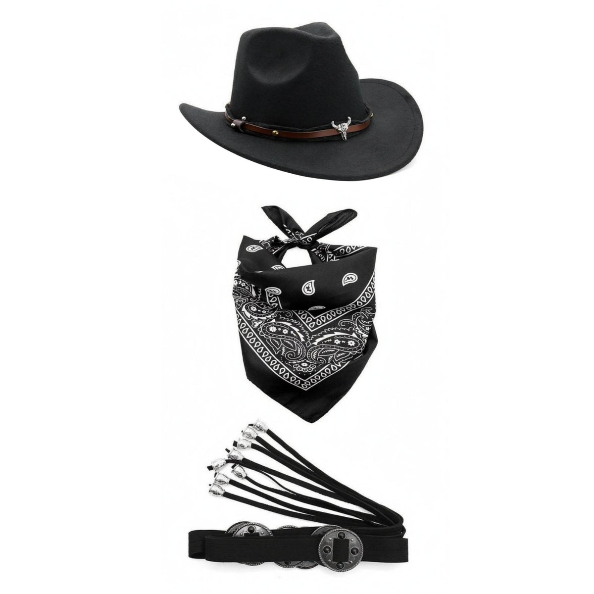 Western Cosplay Set Bohemian Cowboy Costume Accessories Easy to Wear
