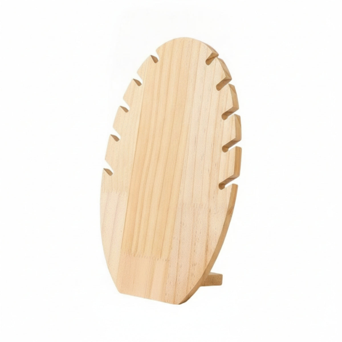 Shaped Jewelry Stand Unfinished Wood Necklace Holder Angled Base