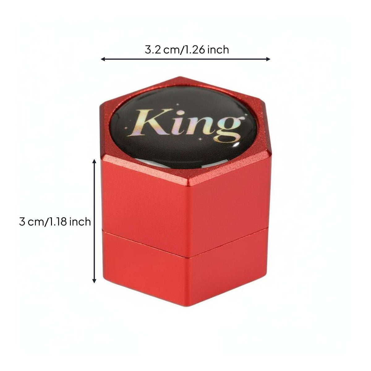 Hexagonal Billiard Chalk Container Resistant Metal Pool Chalk Case