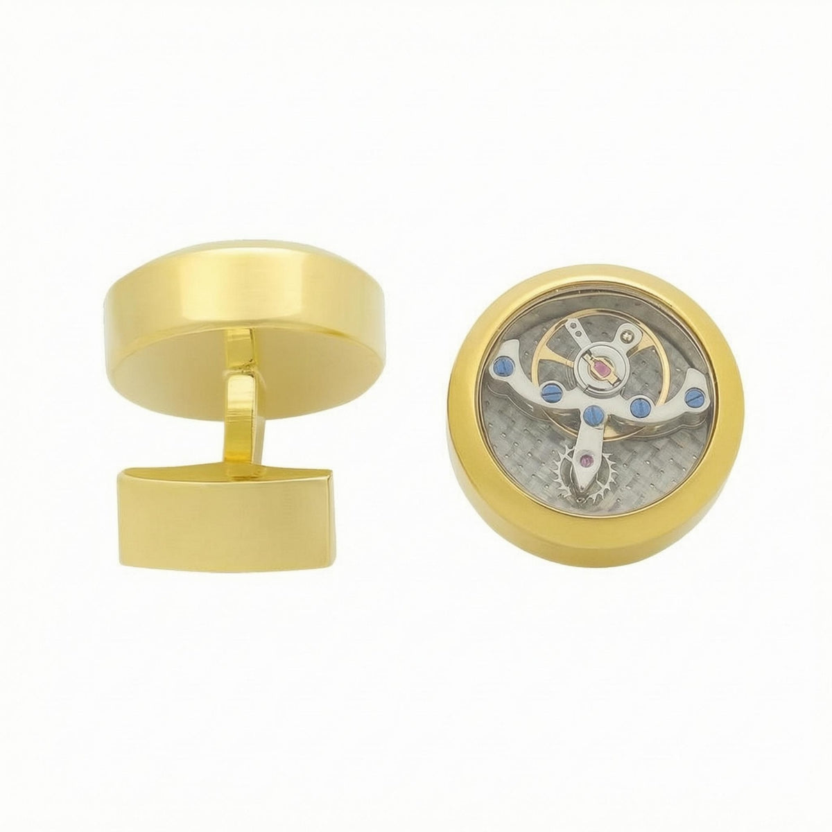 Mechanical Dial Cufflinks Geometric Metal Watch Face Cufflinks Decorative