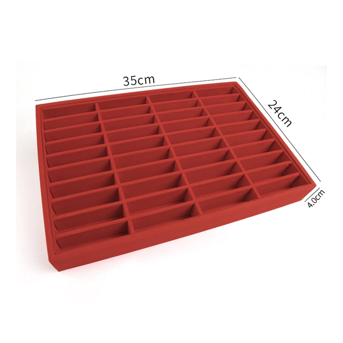 Velvet Lined Wooden Bracelet Display Tray Long-Lasting Multi-Compartment Jewelry Holder Tangle-Tangle-Resistant Organization for Craft Fair