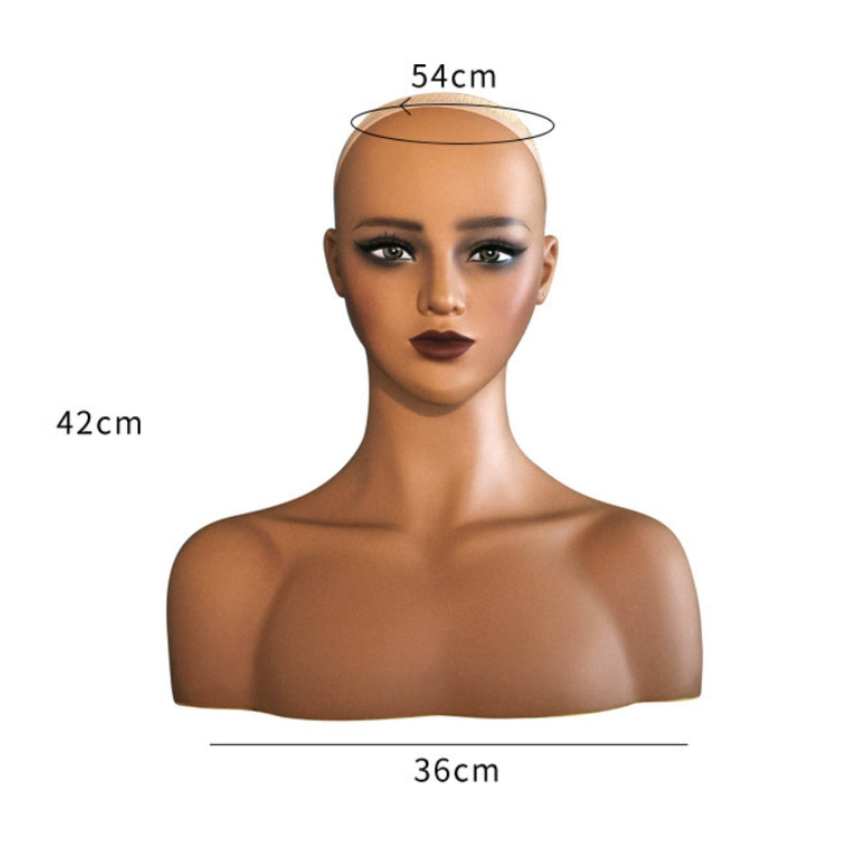 Mannequin Head Realistic Look Hairpiece Display Head Photography Prop Female Bust Form for Salon Owners, Photo Studio, Shop Window, Beauty Store