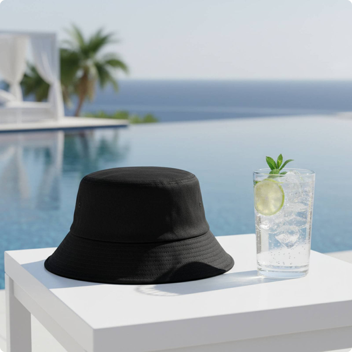 Black Pail Hat Unbranded Headwear Breathable for Men
