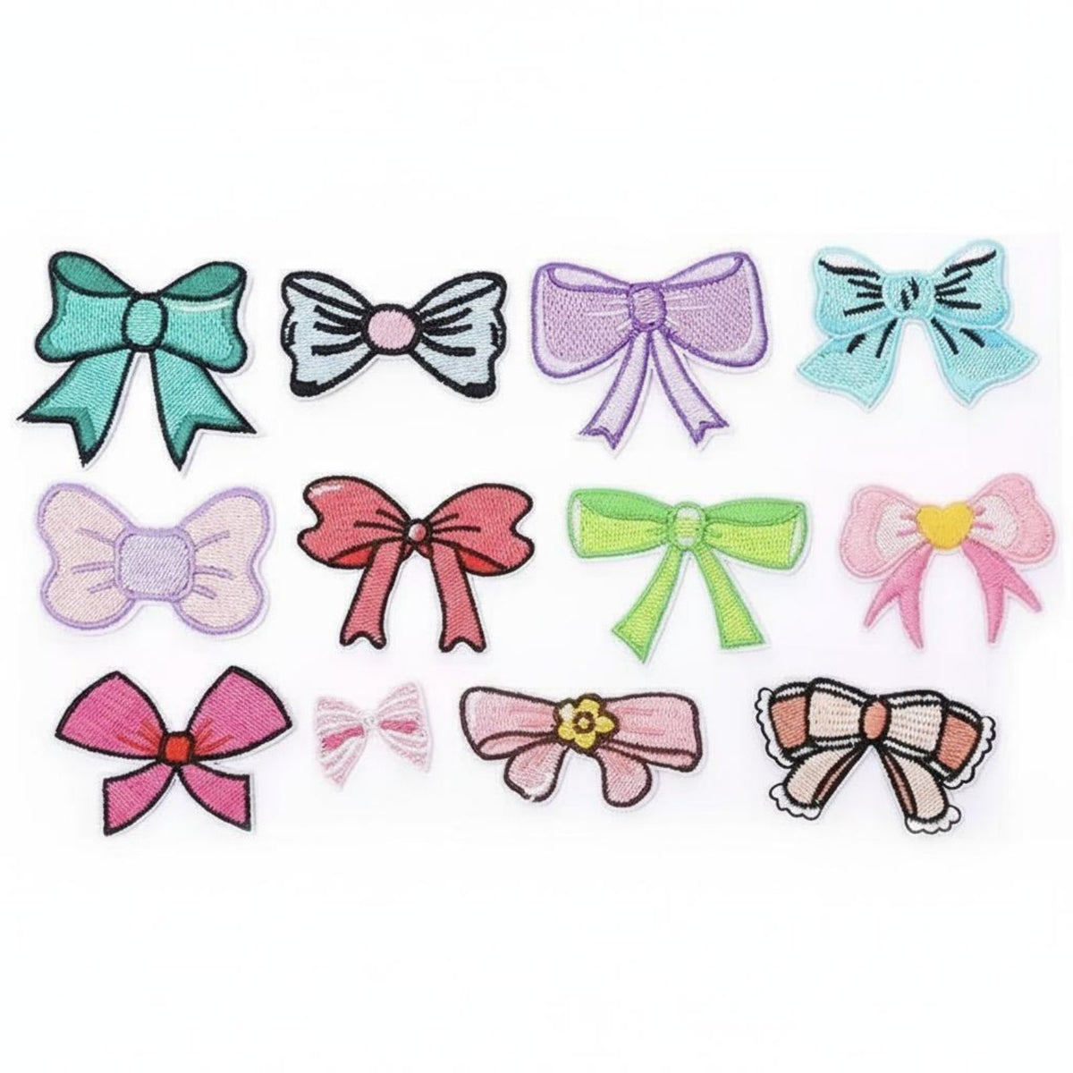 Embroidered Iron-on Bow Emblem Clothing Repair Bow Iron-on Emblem for Crafters, Teenagers, Accessory Decoration, Notebooks, Scrapbooks