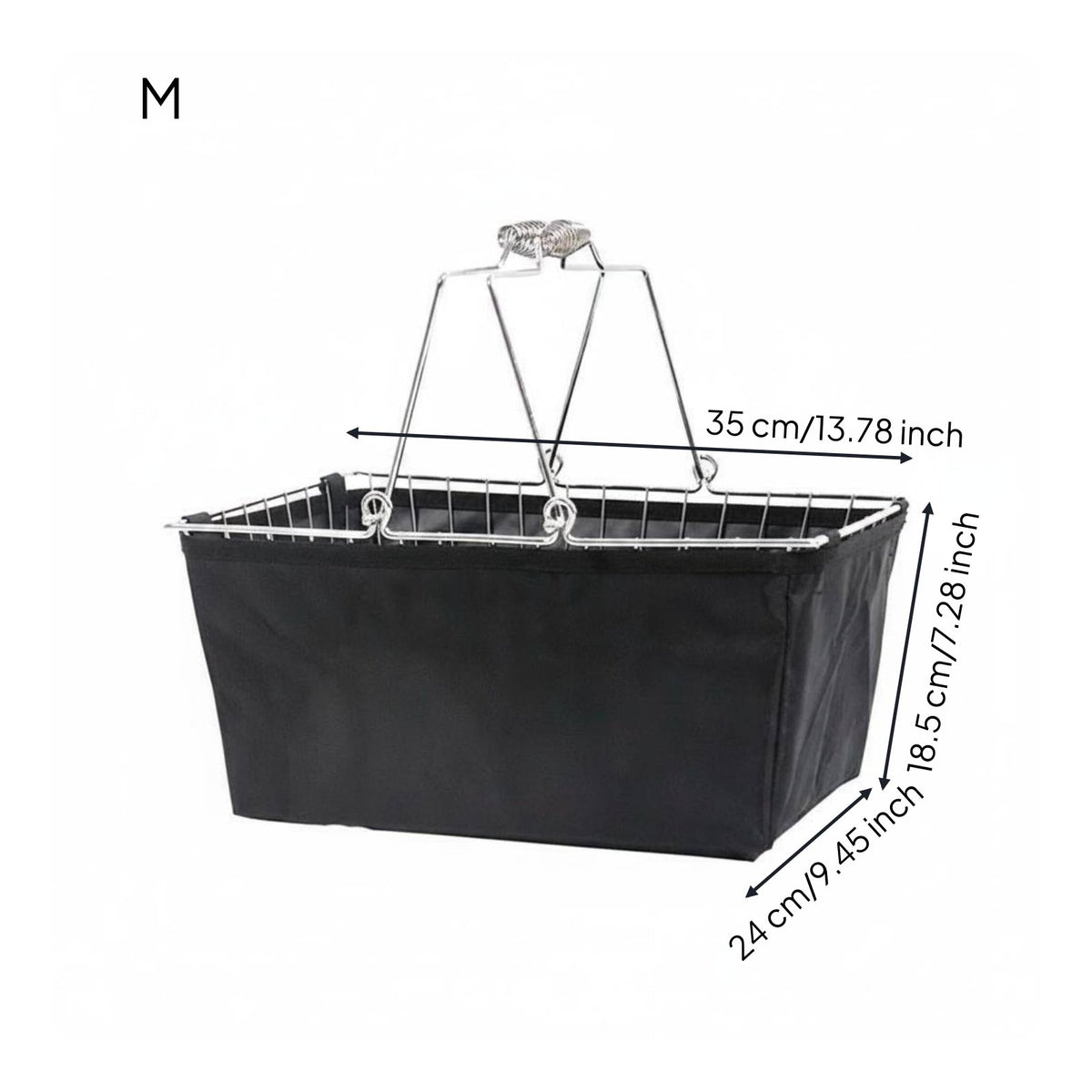 Metal Shopping Basket Rust Resistant Shop Supplies Multi Purpose for Retailers