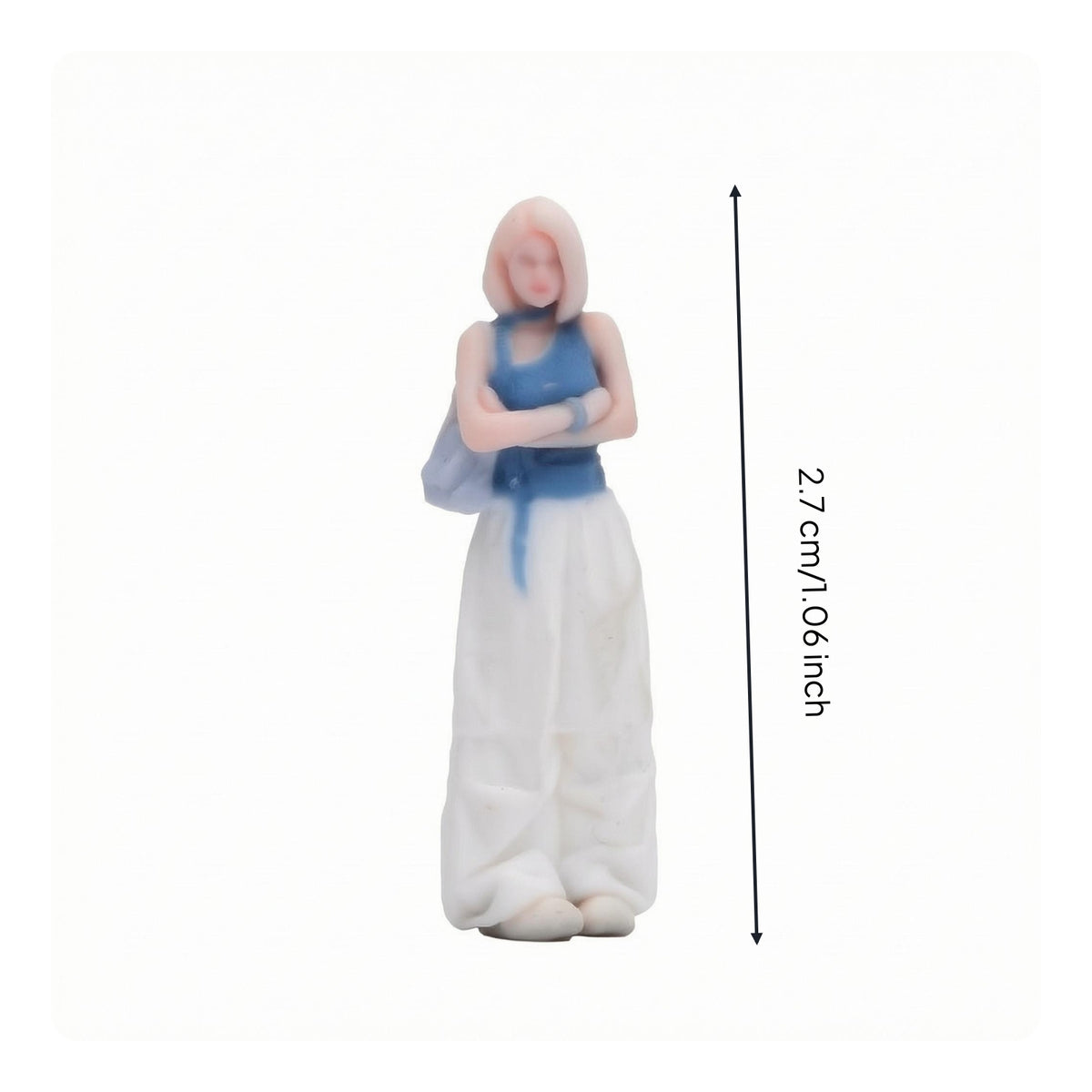1:64 Scale Figure Painted Details Handmade Miniature Figure Detailed Female Statue