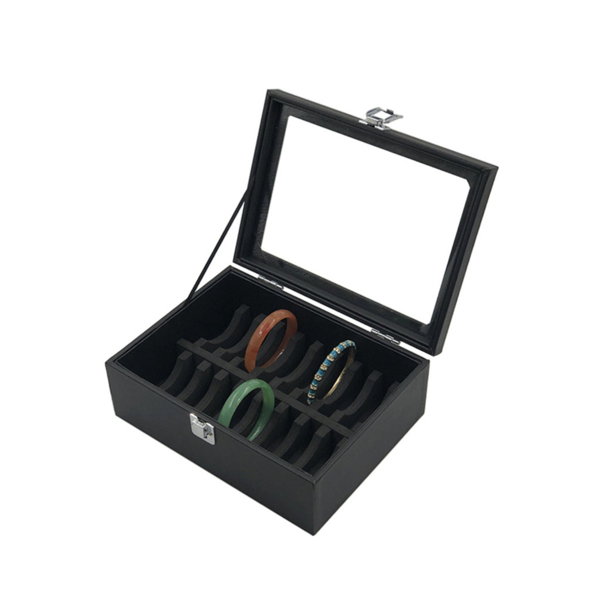 Bracelet Box with Clear Lid Rectangular Bangle Storage Box Safeguarding