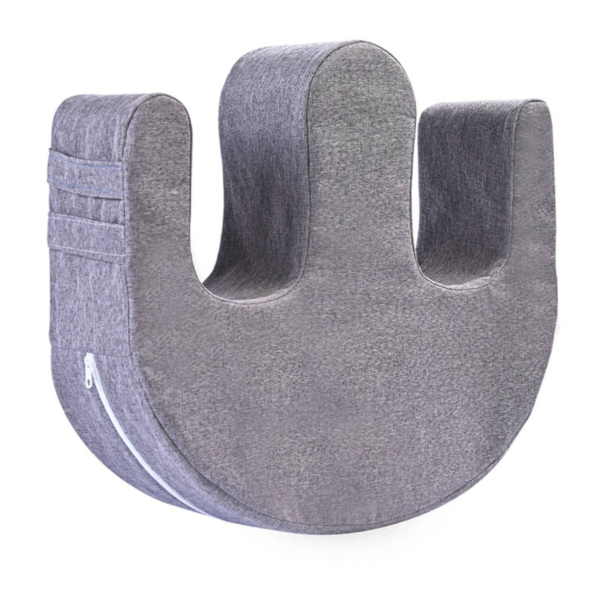 Repositioning Cushion Zipper Cover U-Shaped Bed Cushion Gray