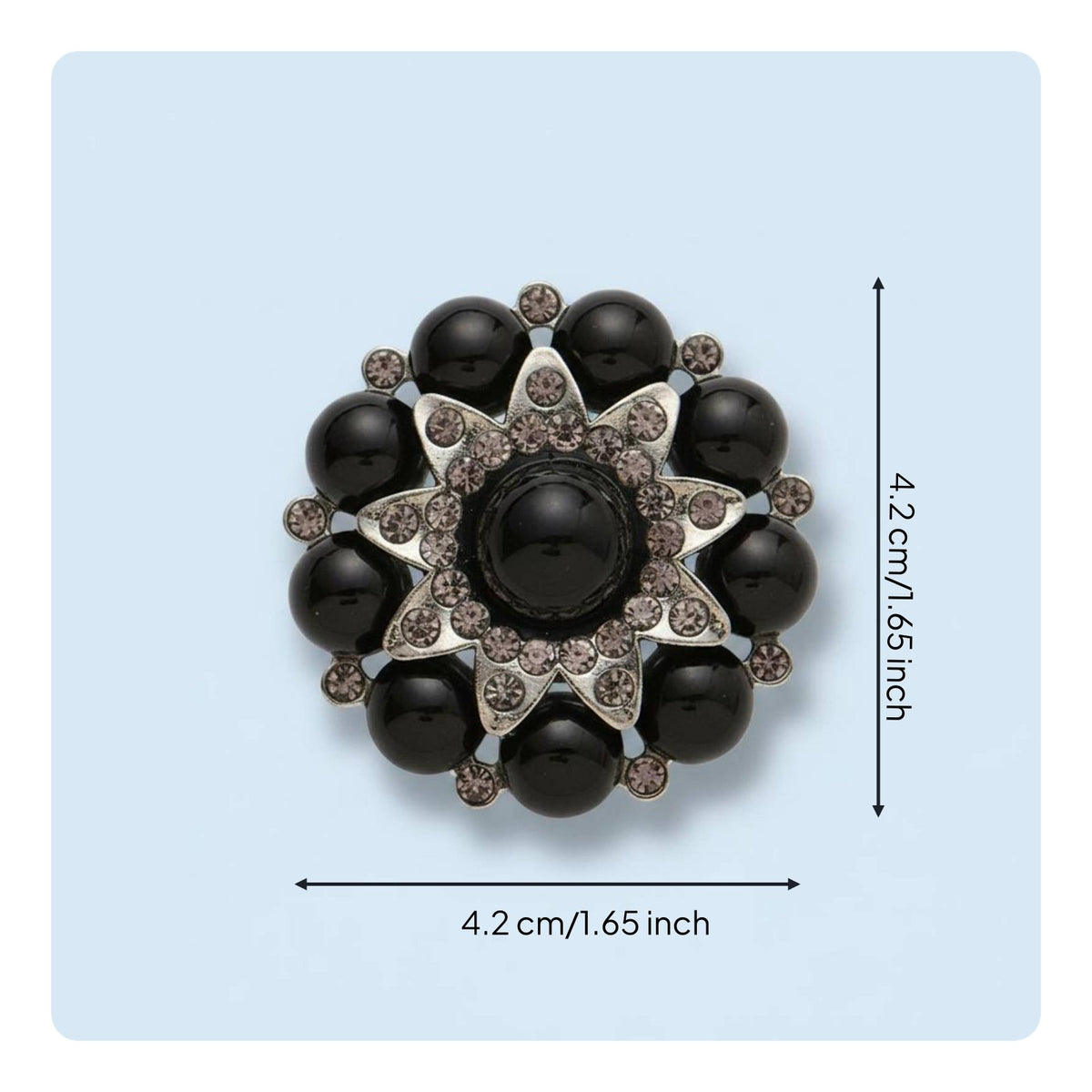Pearl Rhinestone Flower Button Elegant Aesthetic Pearl Flower Button Korean