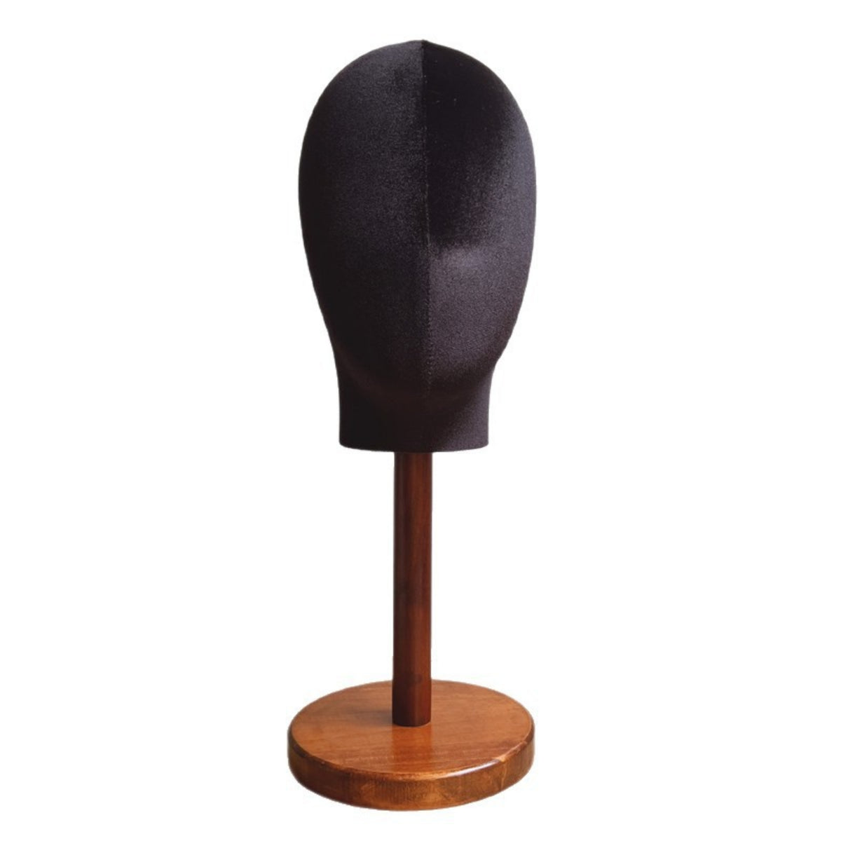 Mannequin Head with Wooden Base Countertop Head Mannequin Sturdy Hat Display Stand for Boutique Owners, Milliners