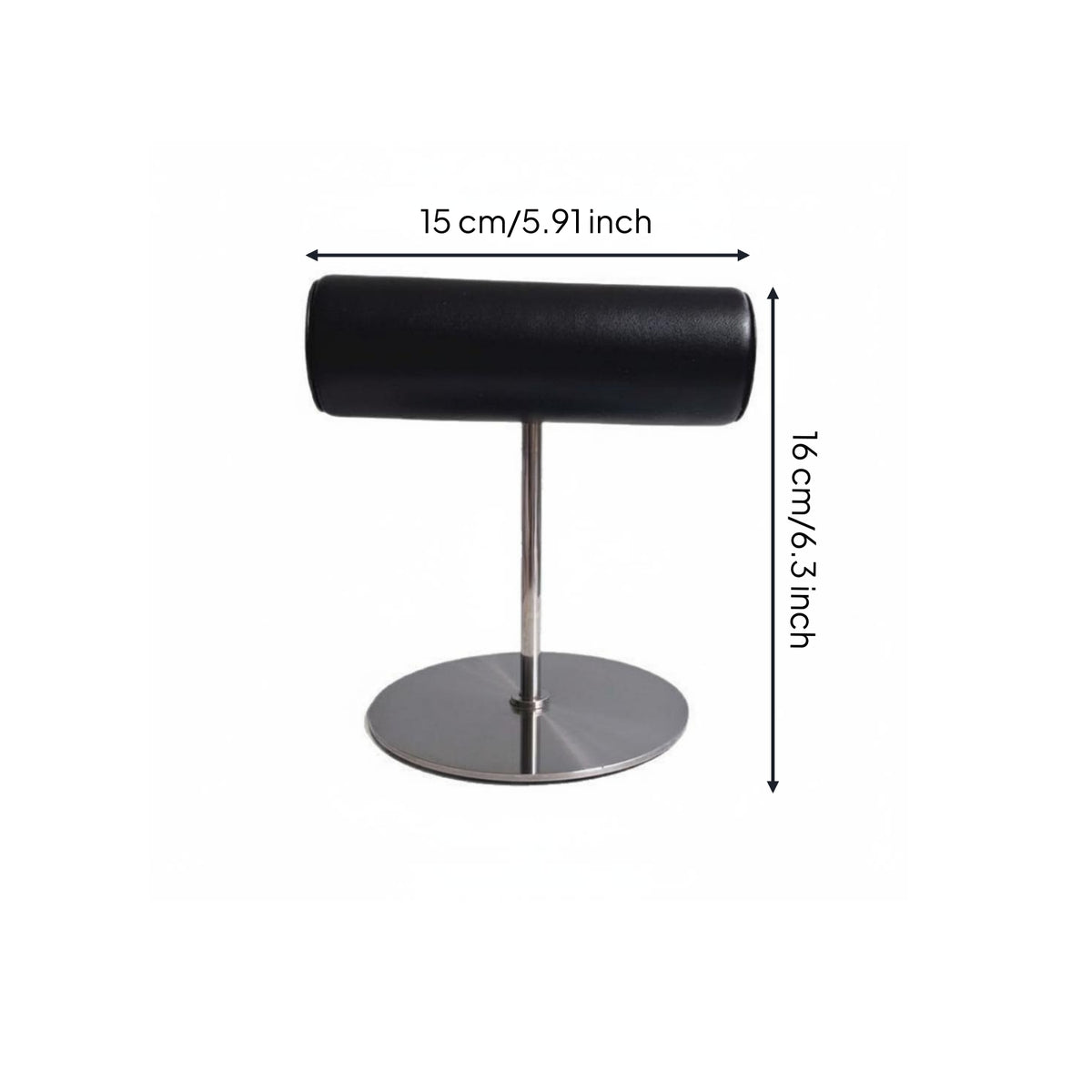 Watch Display Stand Stainless Steel Watch Cushion Stand Black