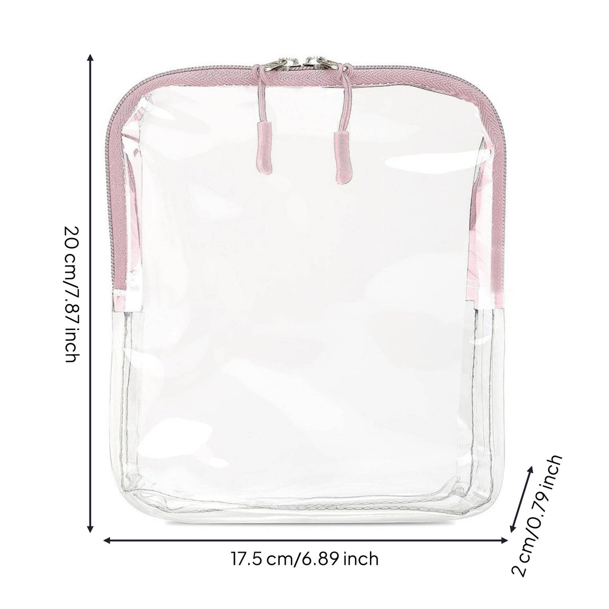 Clear Toiletry Bag Waterproof Transparent Makeup Pouch Reusable Clear Makeup Bag for Business Trip, Gym