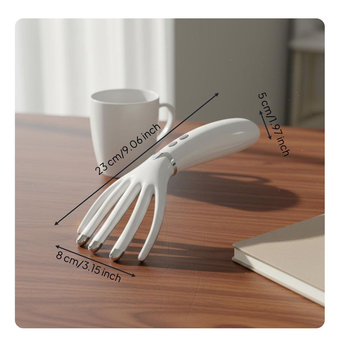 Electric Scalp Massager Rechargeable Handheld Head Massager Heating Function