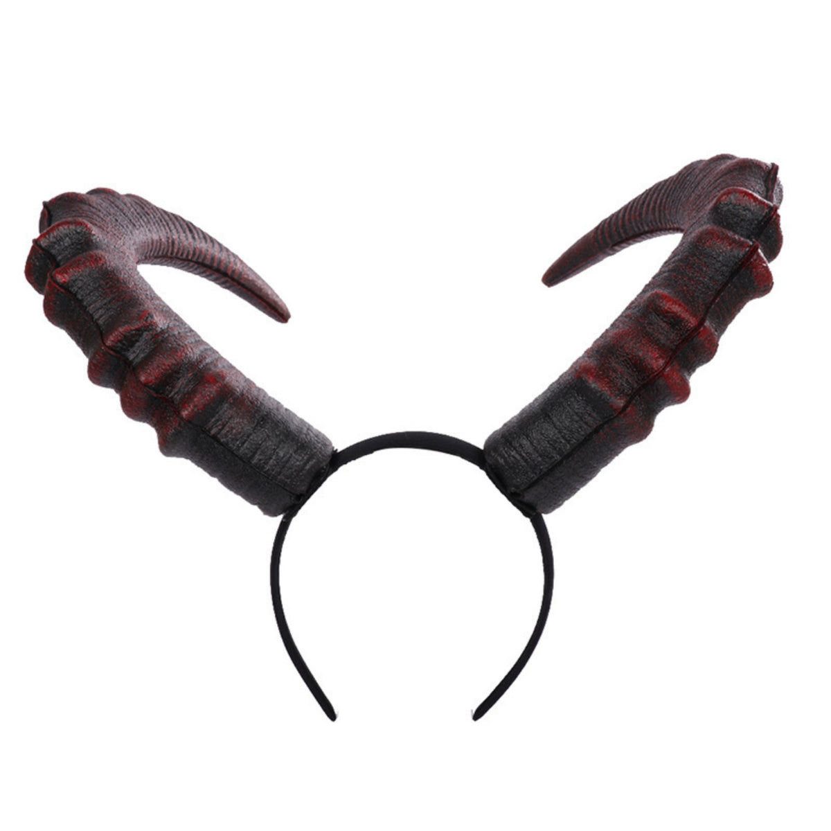 Devil Prong Headband Crimson Demon Horns Headband Sturdy for Themed Parties