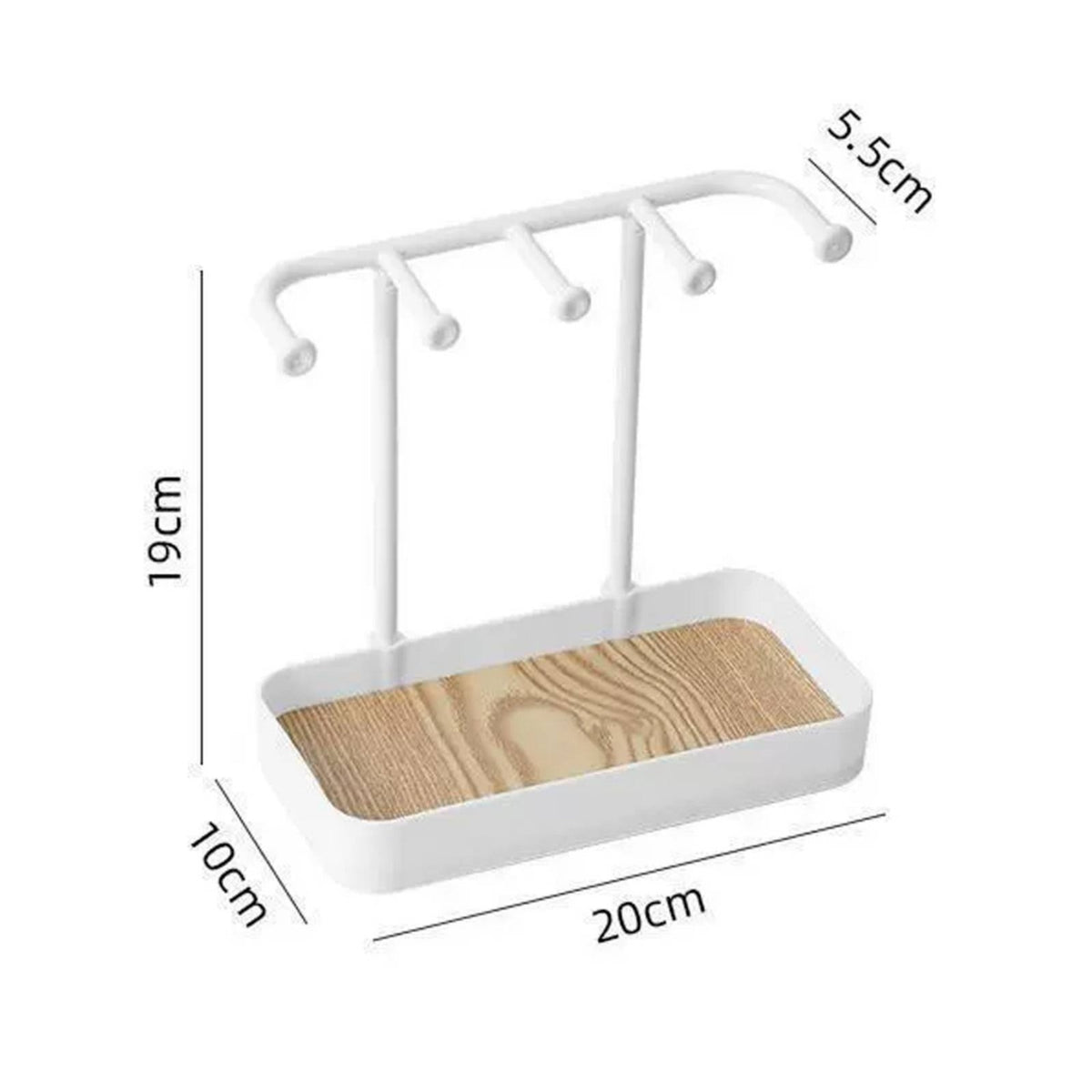 Desktop Jewelry Holder Untangled Jewelry Stand Tray Space-Saving Design Necklace and Earring Tree for Dressing Table, Countertop, Bedroom