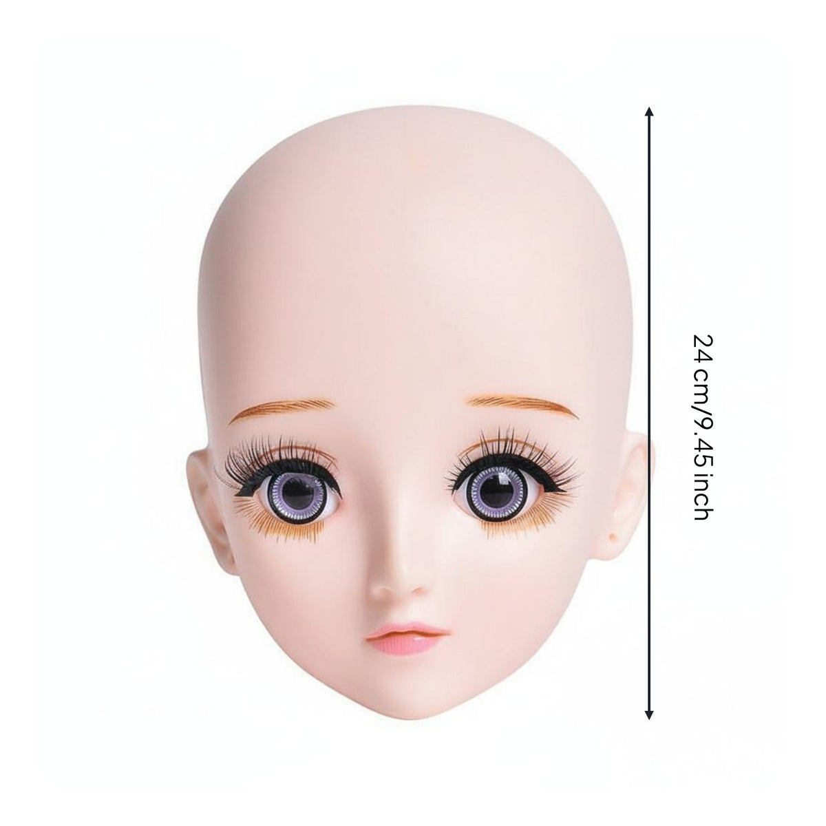 Reusable Eyelash Extension Practice Head Easy to Clean Lash Mannequin Head Realistic Skin Texture for Students, Beginners