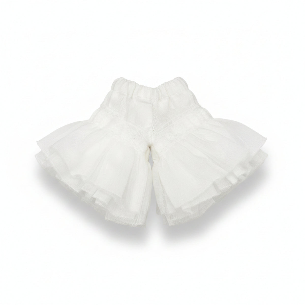 Ruffle Trim Layered Translucent Bloomer Skirt Skort