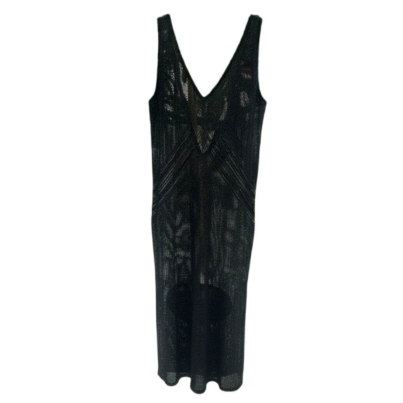 Women's Beach Dress, Black Knit, Greek Inspired, Summer, Sleeveless, Relaxed