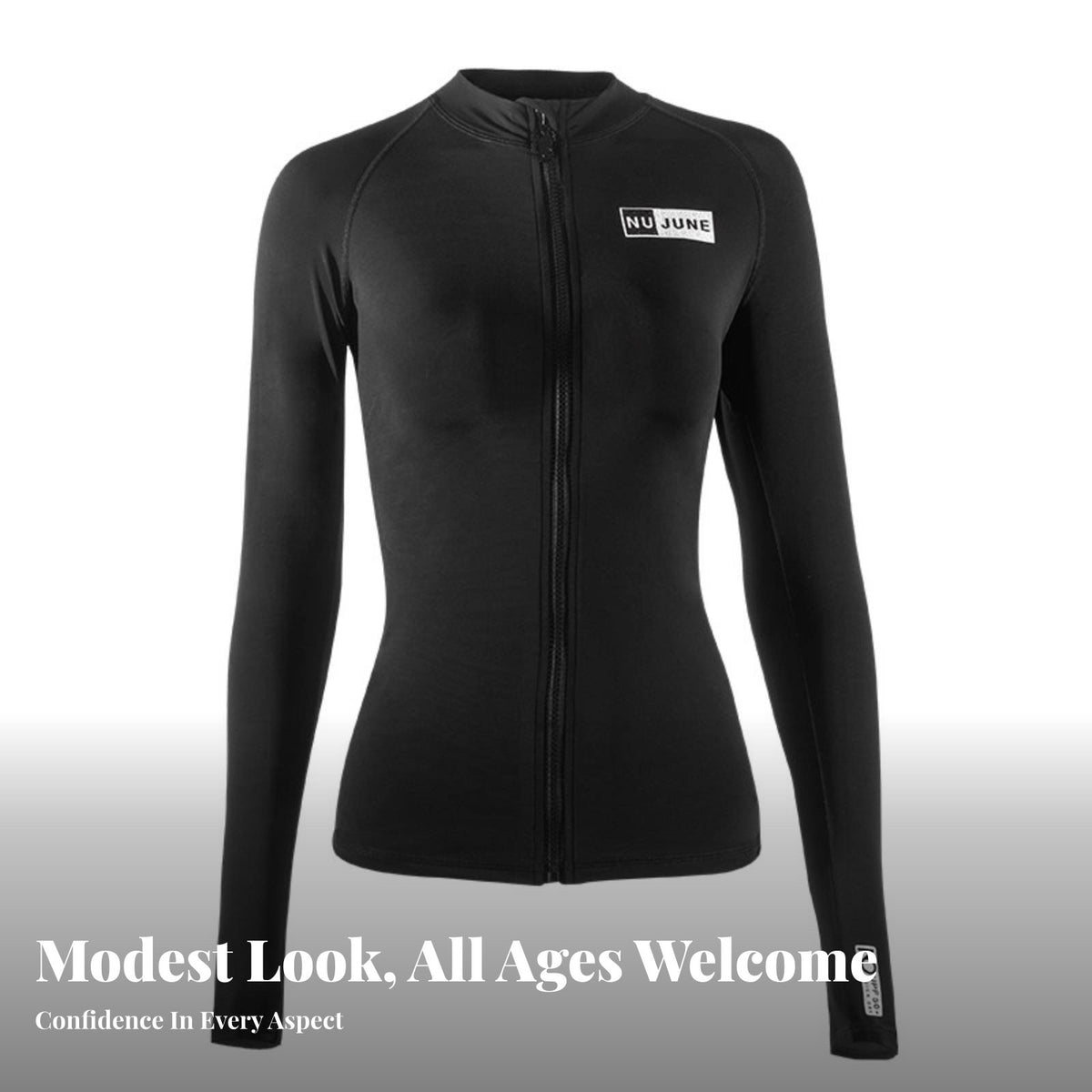 Women's Conservative Swimsuit, Two-Piece, Long Sleeve, Sun Protection, Slimming, fastener, Extended Size