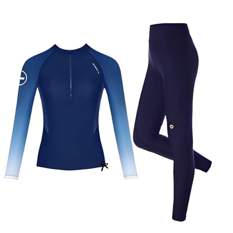 Long Sleeve Diving Suit Women's Two-Piece Swimsuit Sun Protection Quick Dry Warm Rash Guard