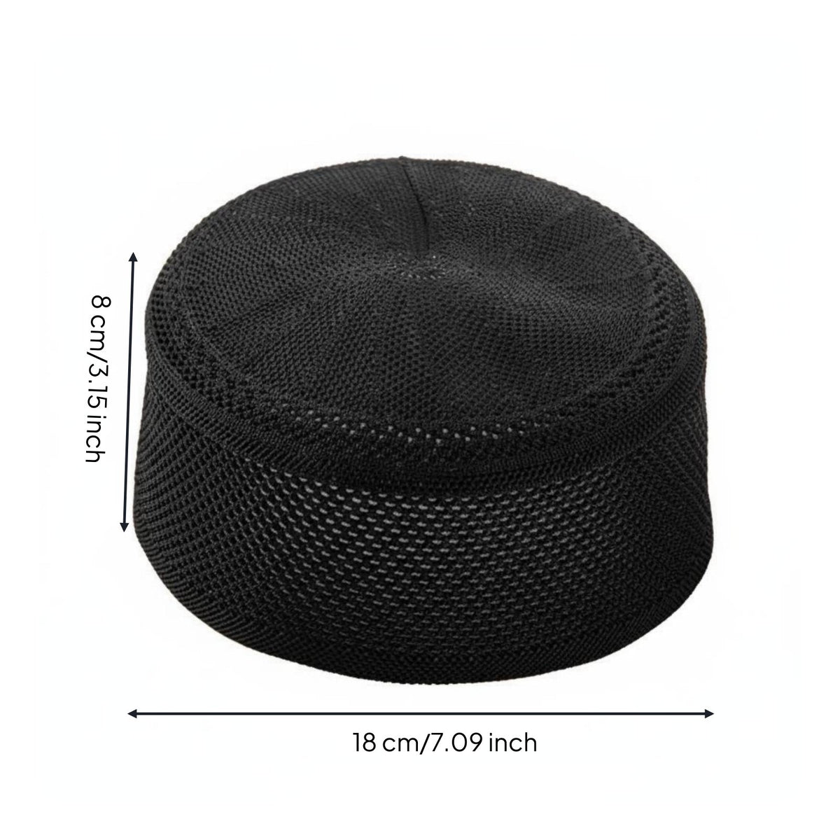 Men's Thin Mesh Muslim Hat, Summer, Breathable, Flat Top