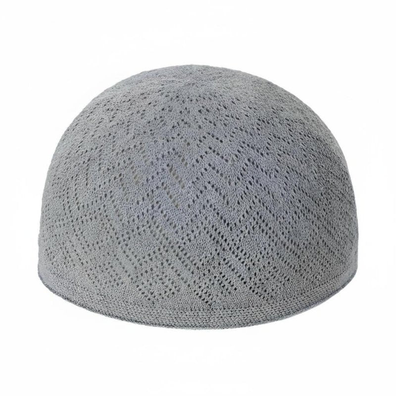 Adjustable Kufi Cap for Men, Thin Knit, Breathable, Muslim Prayer Hat