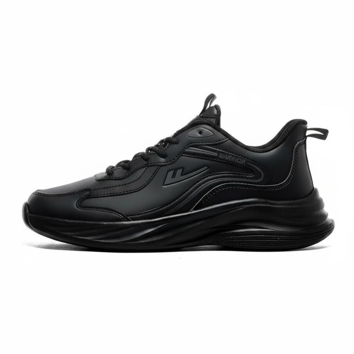 Men's Athletic Shoes, Winter Fleece Lined, Black Leather Upper, Comfortable Running, Soft Sole, 2025 New Design