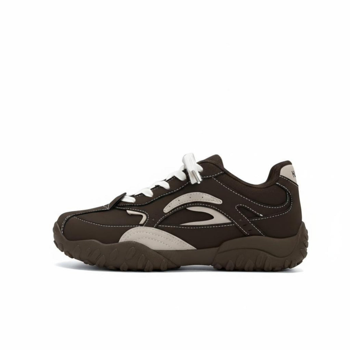 Men's Vintage Trainer Sneakers, Height Boost, Thick Sole, Round Toe, Comfortable, Casual Athletic, Youth Style
